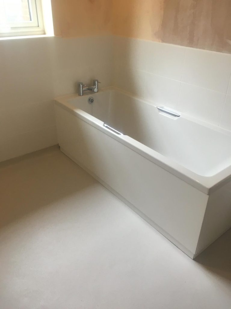 Wet room conversion with Altro safety flooring near Bedford (1)