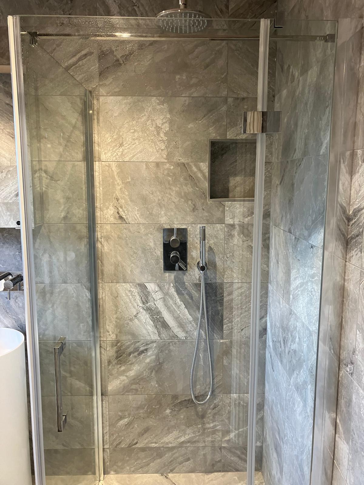 Wet room fitting near Northampton – Luso Stone bathroom (5)